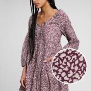 NWT GAP Tie-Front Tiered Mini Dress - S